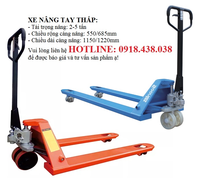 Xe nâng tay thấp tải trọng 2 tấn giá chỉ từ hơn 3 triệu mới 100%